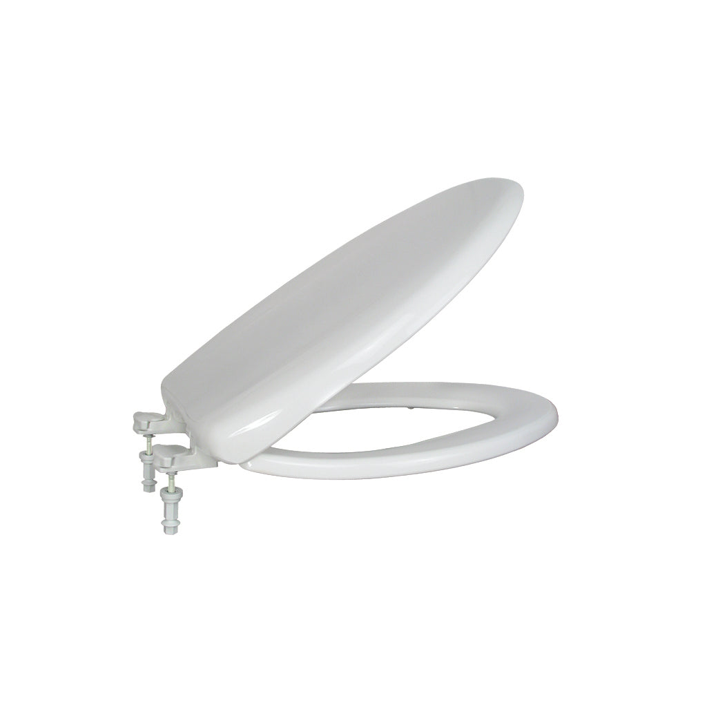 Toilet Seat - Elongated Slow-Close with Lid (White) - Side Open