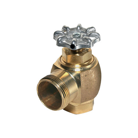 Adjustable Wheel Handle Stop with Whitworth Thread - 1" Rough Brass