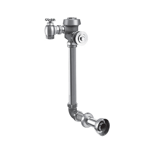 Royal Flushometer 3.5 GPF Speciality Rough Brass with 10-3/4 LDIM & 3-inch Push Button for Closet