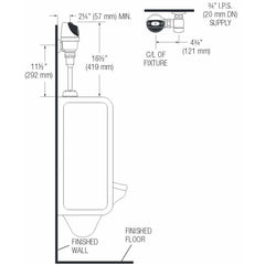 G2 Handsfree Flushometer 1.0 GPF for Urinal