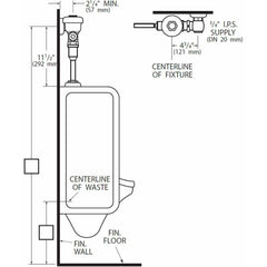Regal Flushometer 1.5 GPF for Urinal