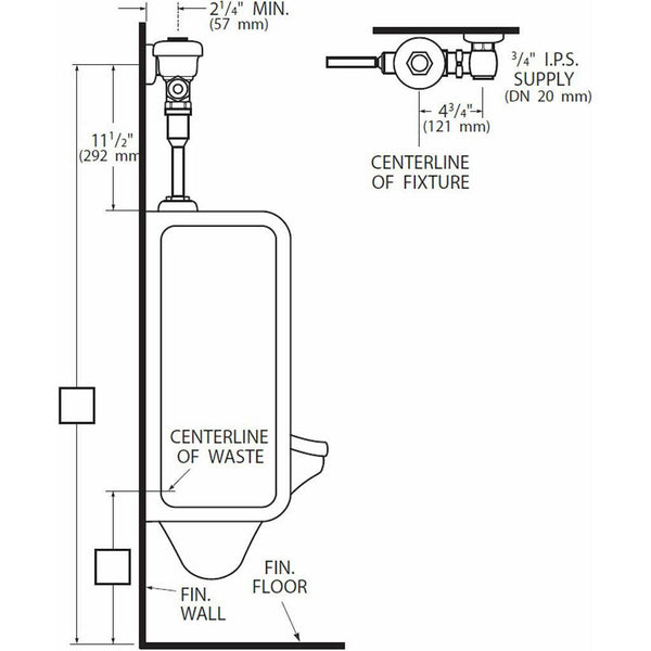 Sloan 186-1-XL Regal Flushometer 1.0 GPF for Urinals - Buy Online ...
