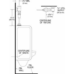 GEM 2 Flushometer 0.5 GPF for Urinal