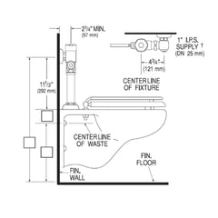 GEM 2 Flushometer 3.5 GPF for Closet