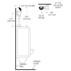 G2 Handsfree Flushometer 0.5 GPF for Urinal