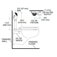 ECOS Dual Flush Conversion Kit 1.1 or 1.6 GPF for Closet