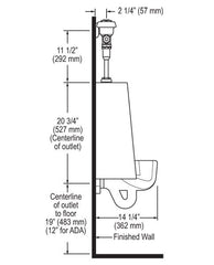 Urinal w/ Royal Flushometer - .125 GPF