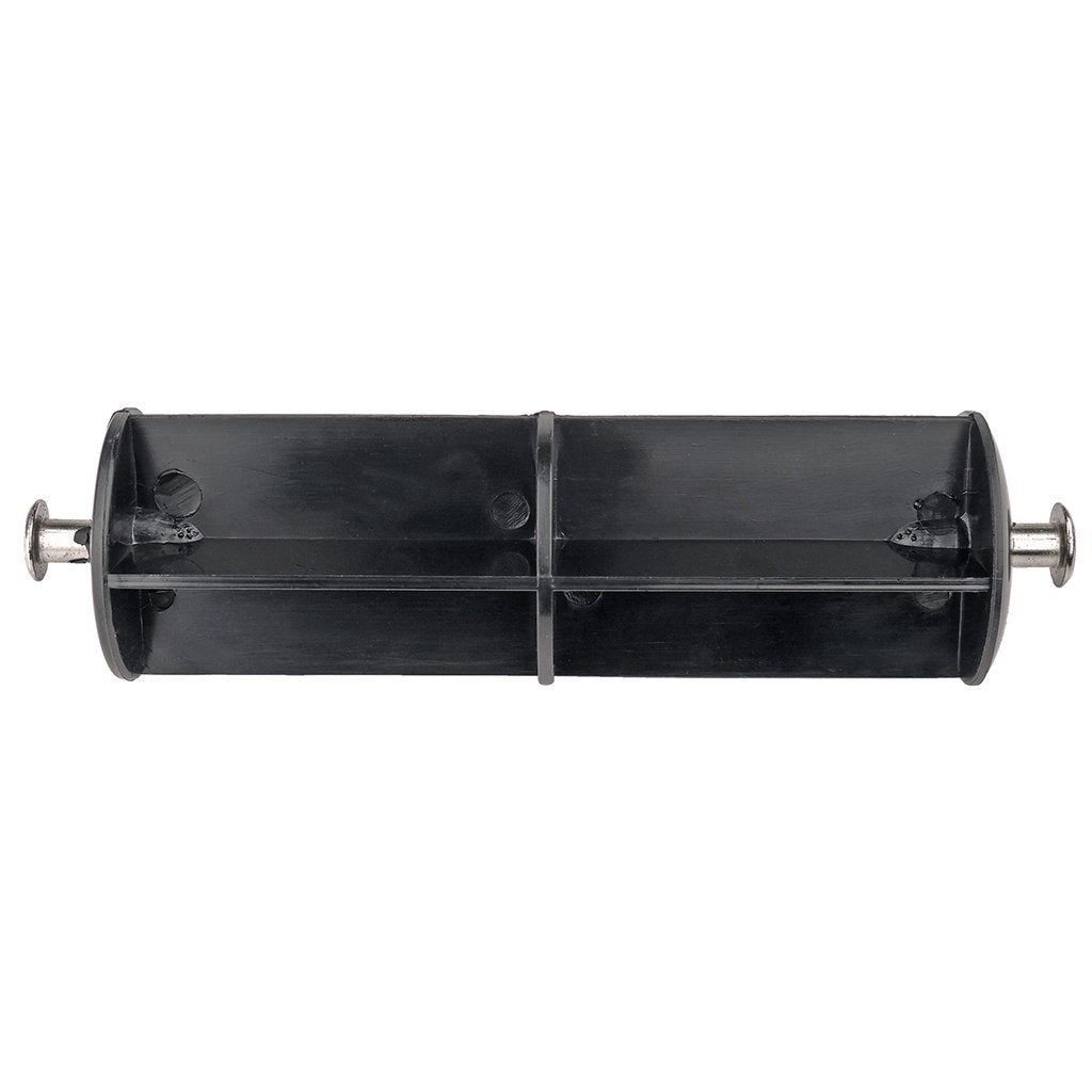 Toilet Tissue Roller Black Plastic with Metal Tips