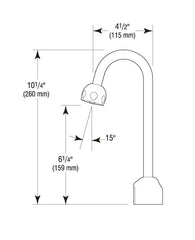 Optima Plus Gooseneck Faucet Trim Plate 8" - 2.2 GPM (Battery Powered)