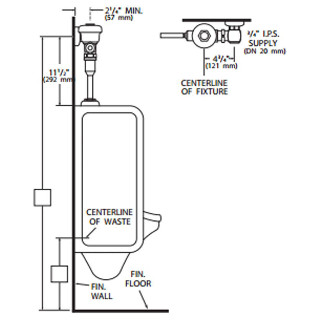Regal Flushometer 0.5 GPF for Urinal