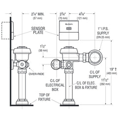 Royal ESS TMO Sensor Flushometer 3.5 GPF for Closet