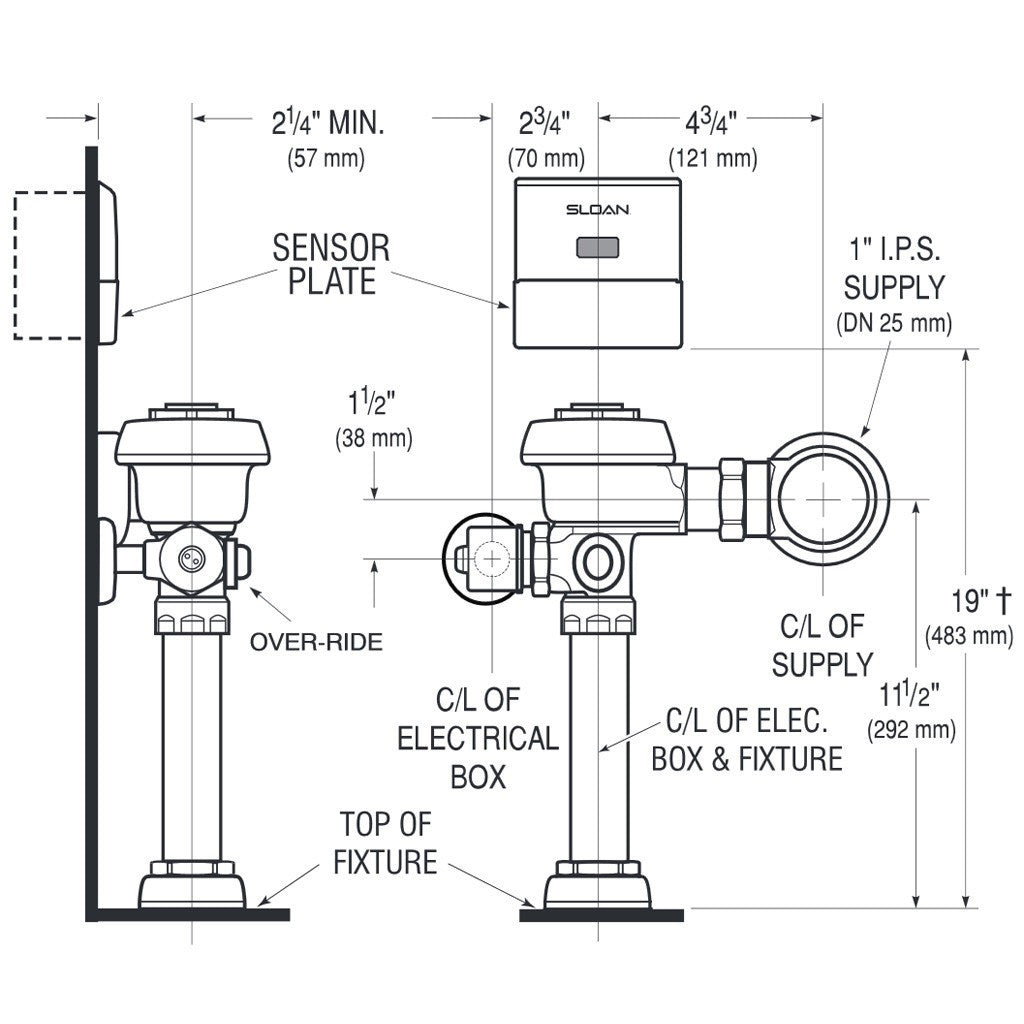 Royal ESS TMO Sensor Flushometer 1.6 GPF for Closet