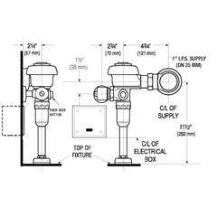 Royal ESS TMO Sensor Flushometer 1.5 GPF for Urinal