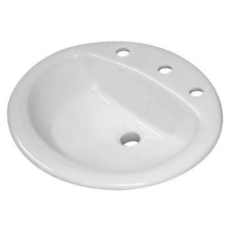 Sloan Vitreous China Lavatory Sink Oval with 8inch Centers